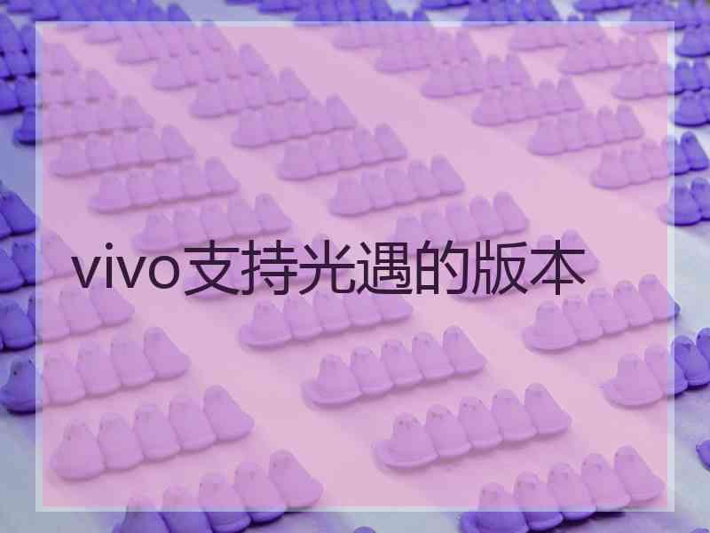 vivo支持光遇的版本