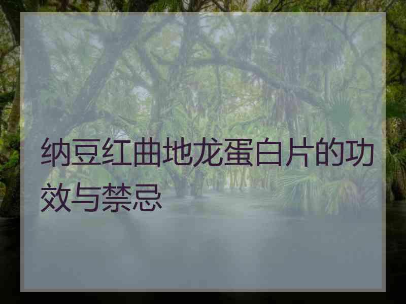 纳豆红曲地龙蛋白片的功效与禁忌