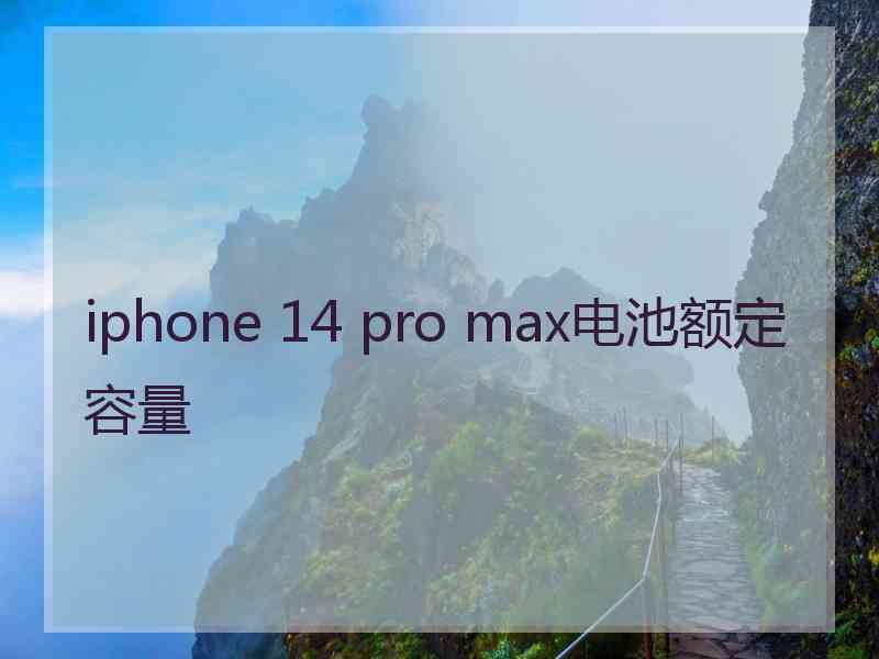 iphone 14 pro max电池额定容量