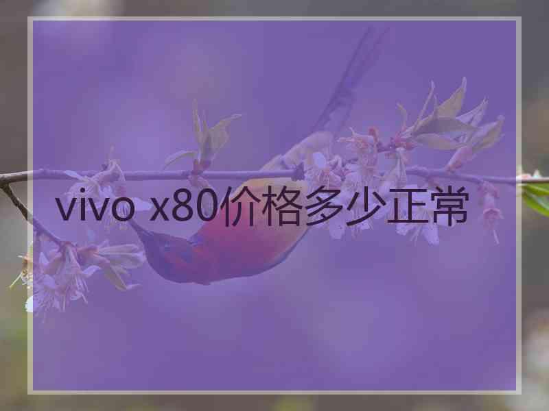 vivo x80价格多少正常