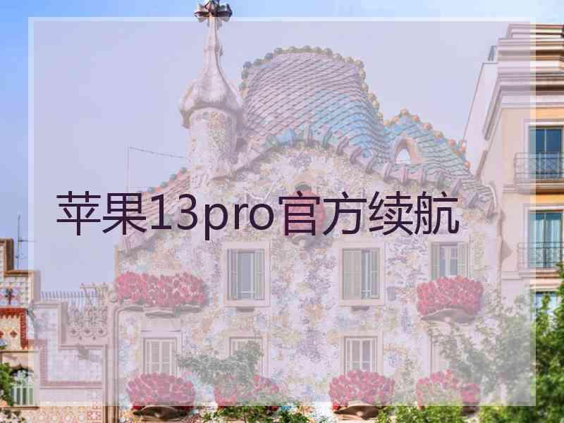 苹果13pro官方续航