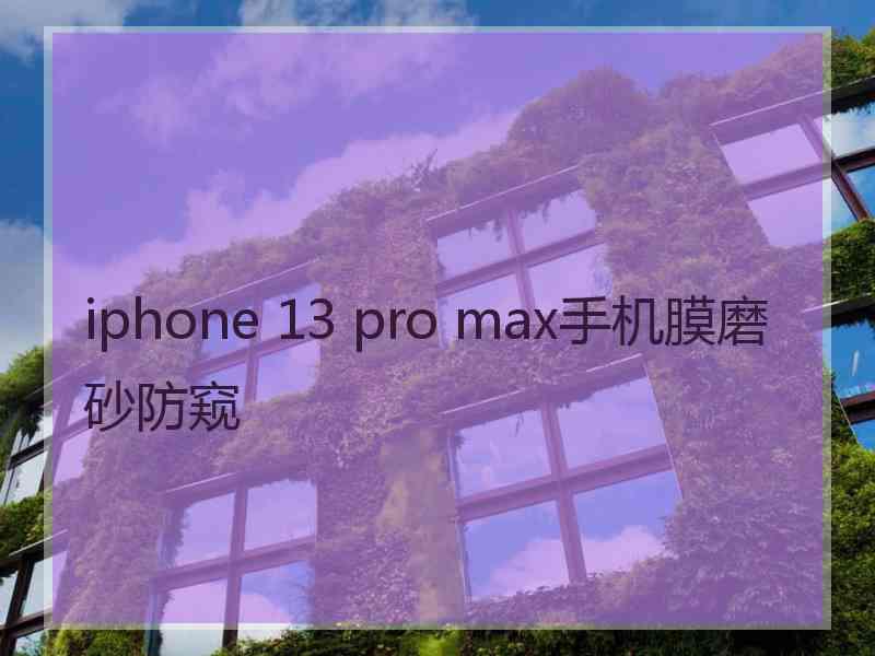 iphone 13 pro max手机膜磨砂防窥