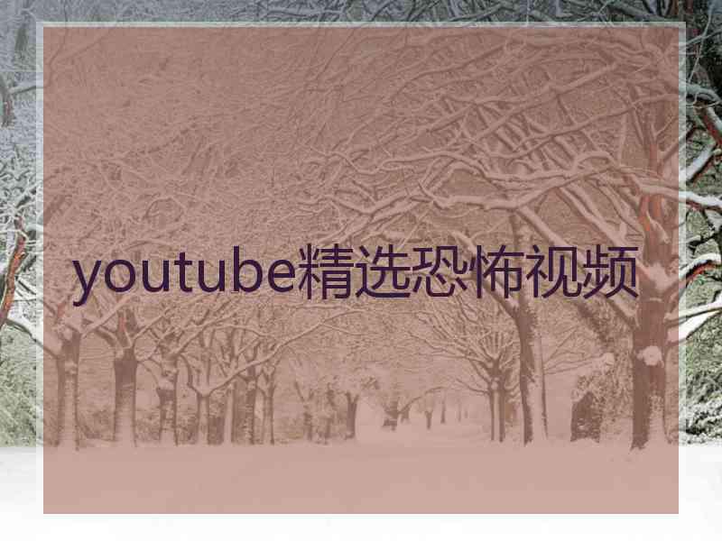 youtube精选恐怖视频