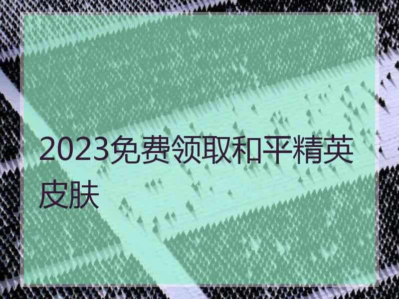 2023免费领取和平精英皮肤