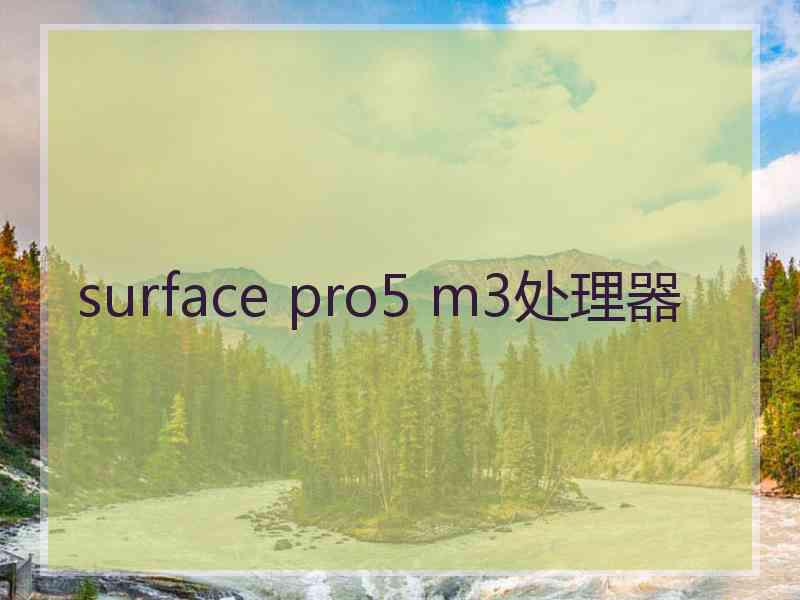 surface pro5 m3处理器