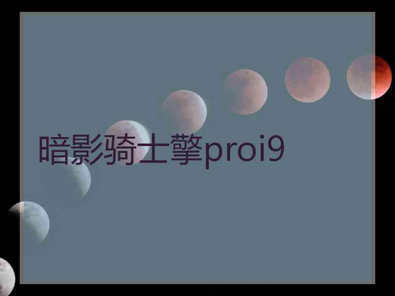 暗影骑士擎proi9