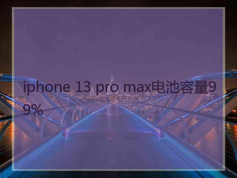 iphone 13 pro max电池容量99%