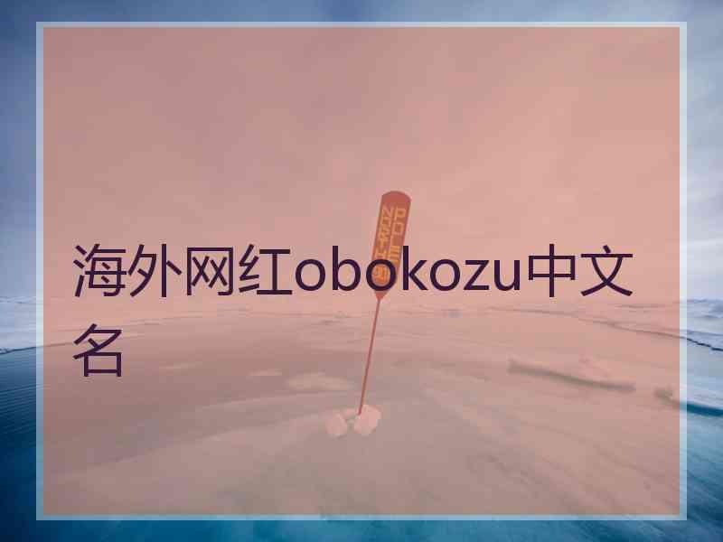 海外网红obokozu中文名