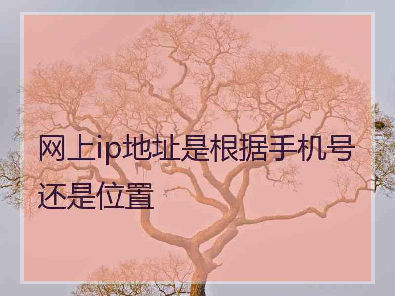 网上ip地址是根据手机号还是位置