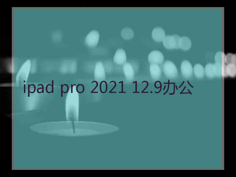 ipad pro 2021 12.9办公