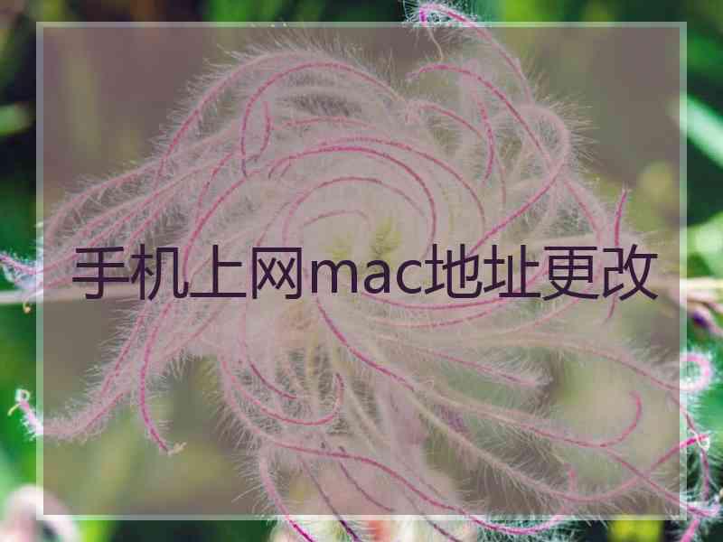 手机上网mac地址更改