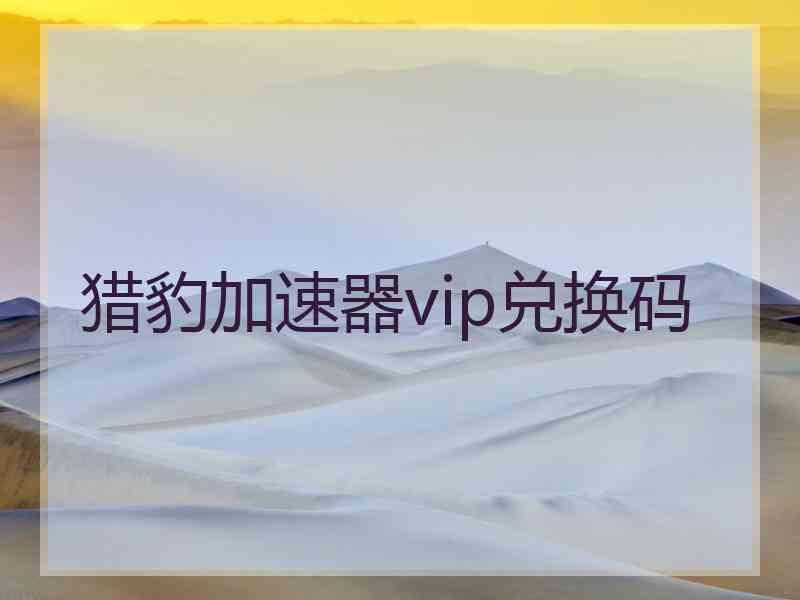 猎豹加速器vip兑换码