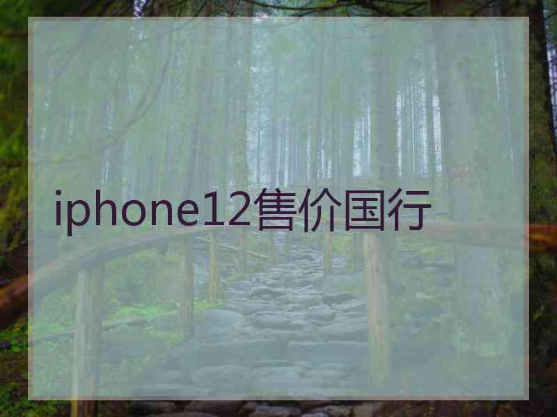 iphone12售价国行