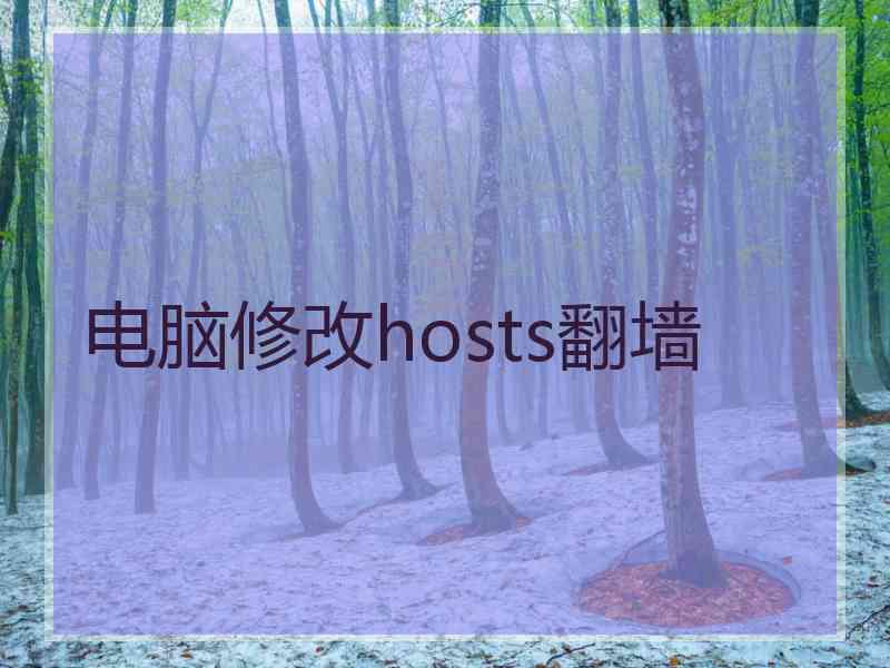 电脑修改hosts翻墙