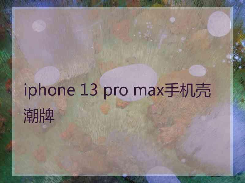 iphone 13 pro max手机壳潮牌