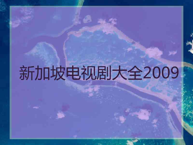 新加坡电视剧大全2009