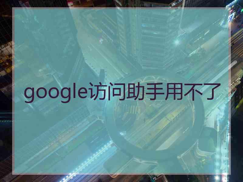 google访问助手用不了