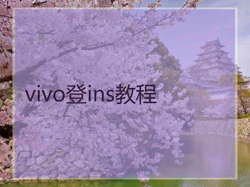 vivo登ins教程