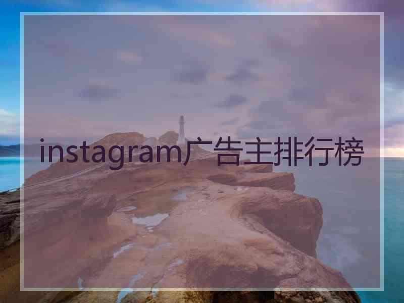 instagram广告主排行榜