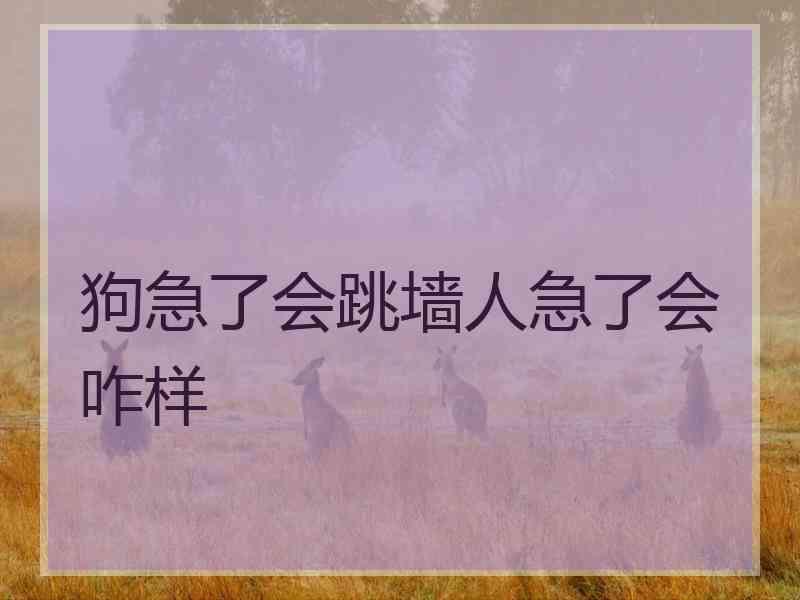 狗急了会跳墙人急了会咋样