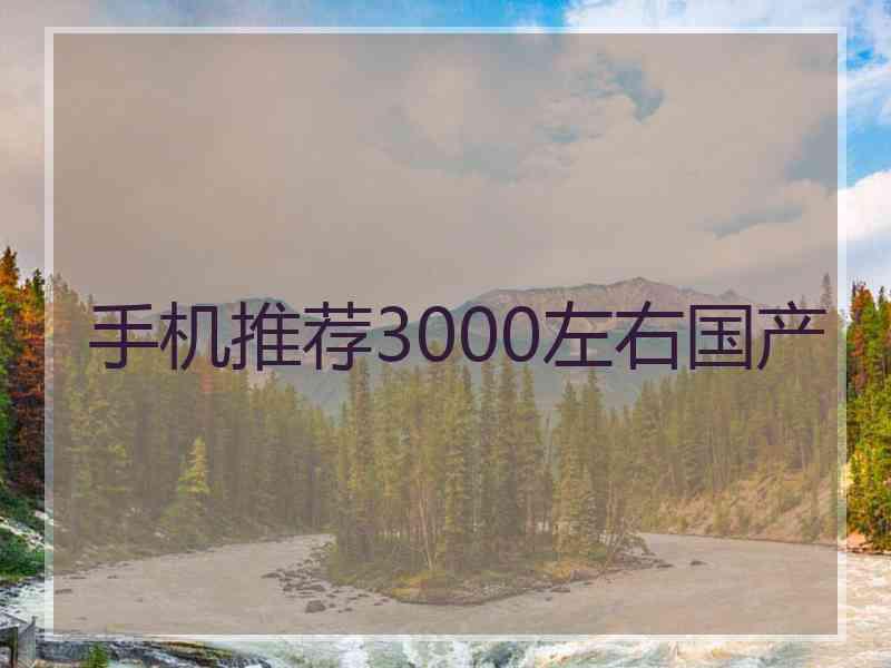 手机推荐3000左右国产