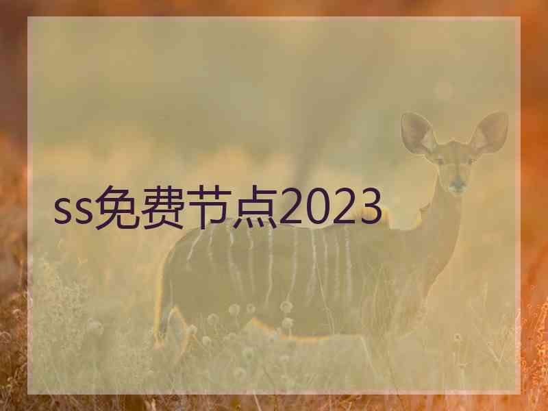 ss免费节点2023