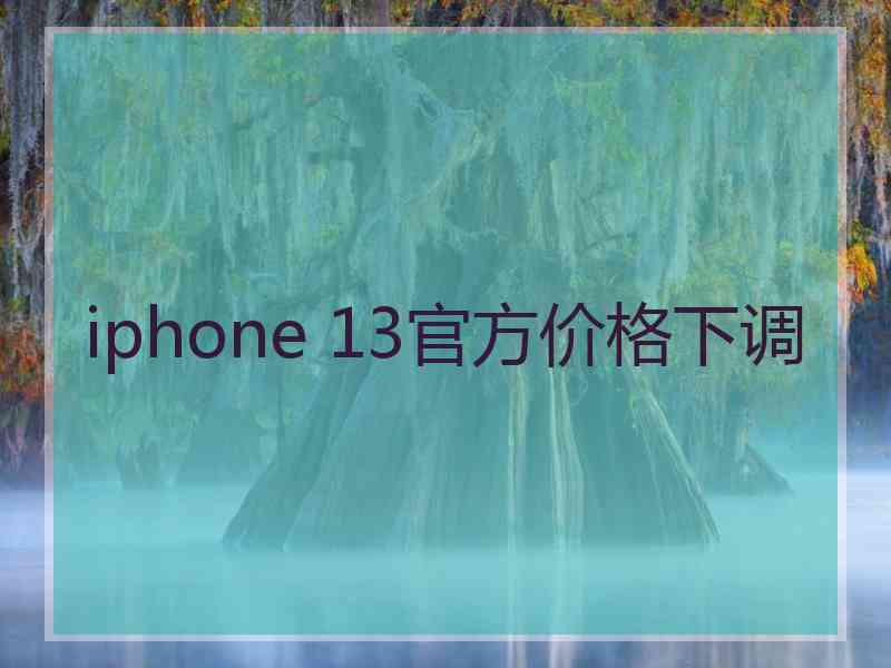 iphone 13官方价格下调