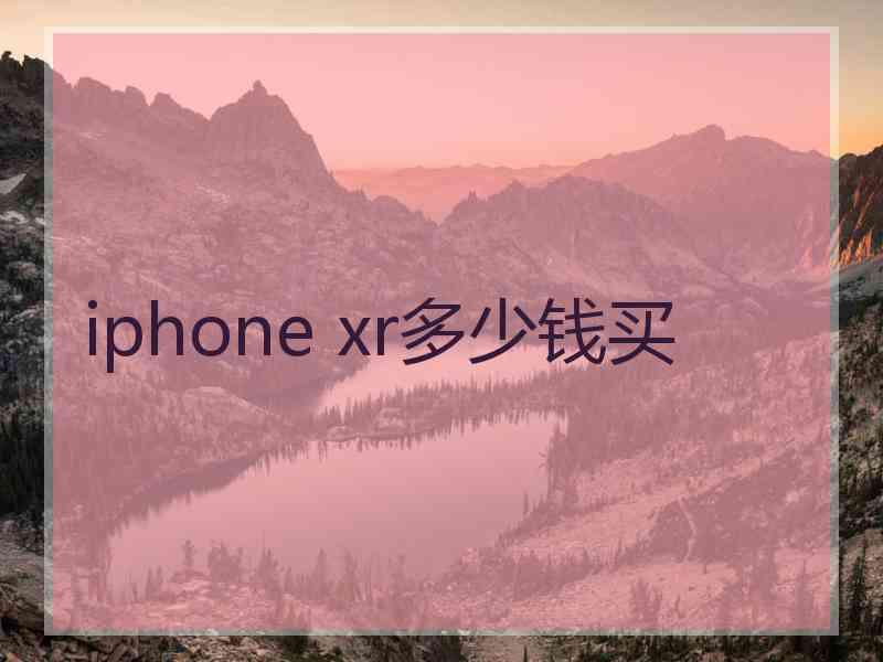 iphone xr多少钱买