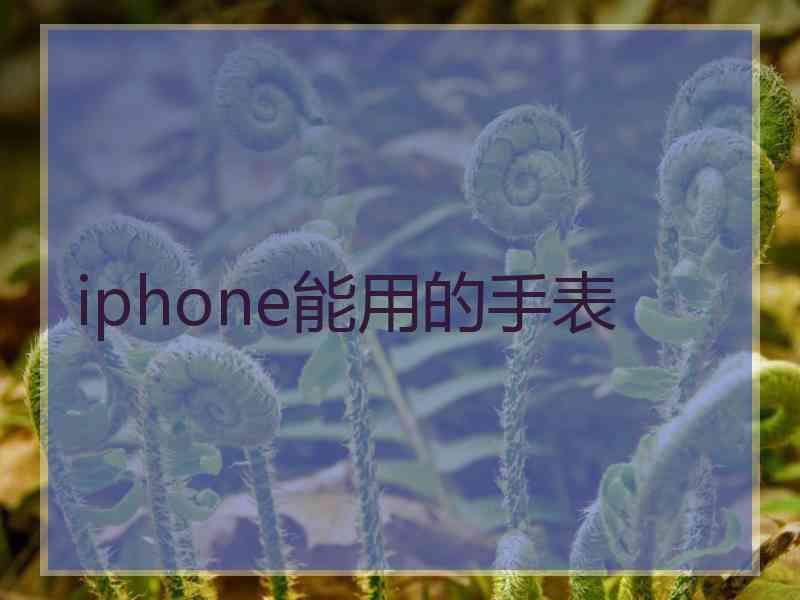 iphone能用的手表