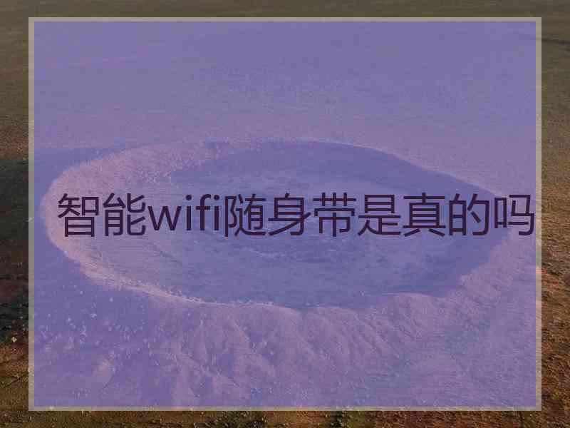 智能wifi随身带是真的吗