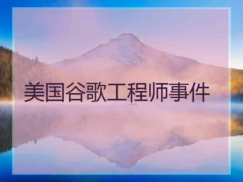 美国谷歌工程师事件