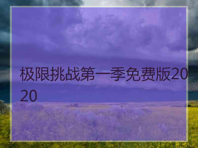 极限挑战第一季免费版2020