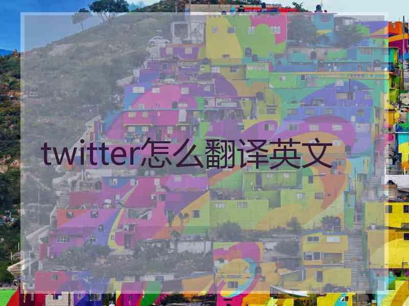 twitter怎么翻译英文