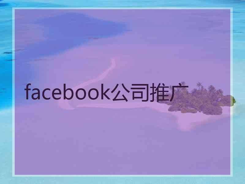 facebook公司推广