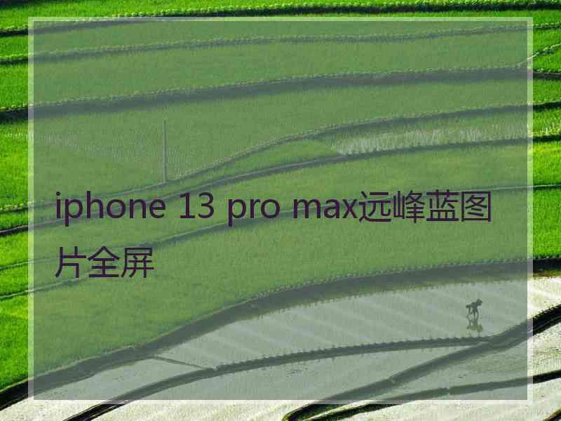 iphone 13 pro max远峰蓝图片全屏