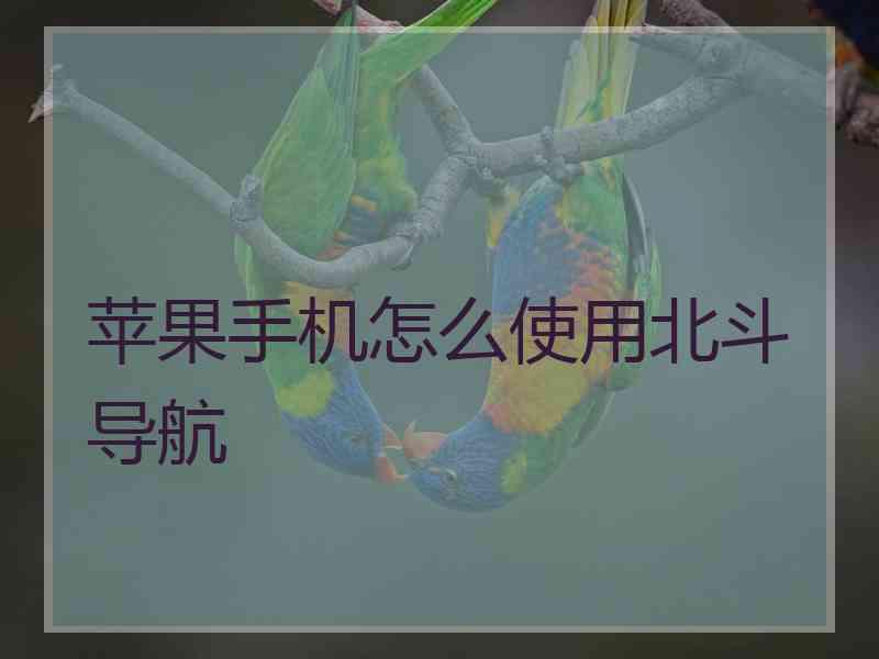 苹果手机怎么使用北斗导航