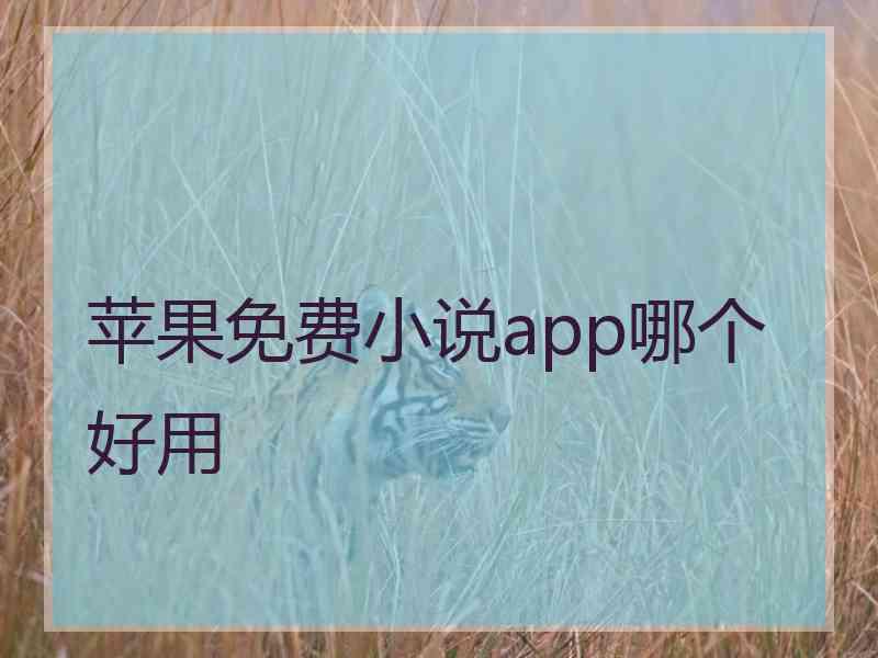 苹果免费小说app哪个好用