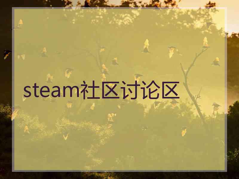 steam社区讨论区