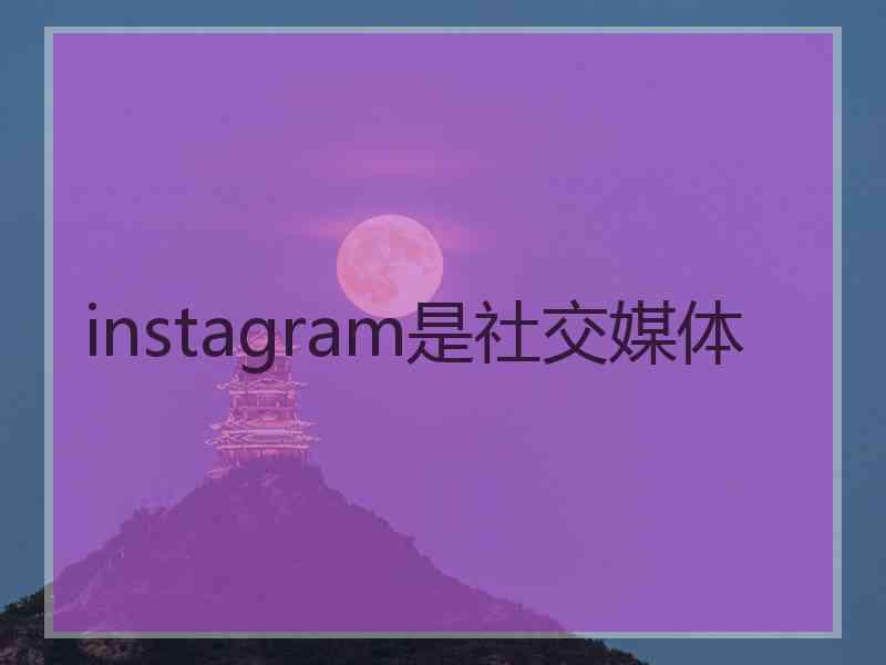 instagram是社交媒体