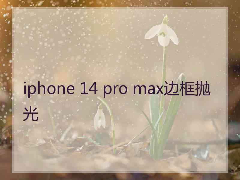 iphone 14 pro max边框抛光