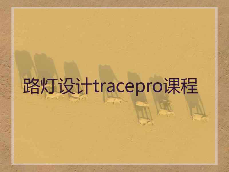 路灯设计tracepro课程