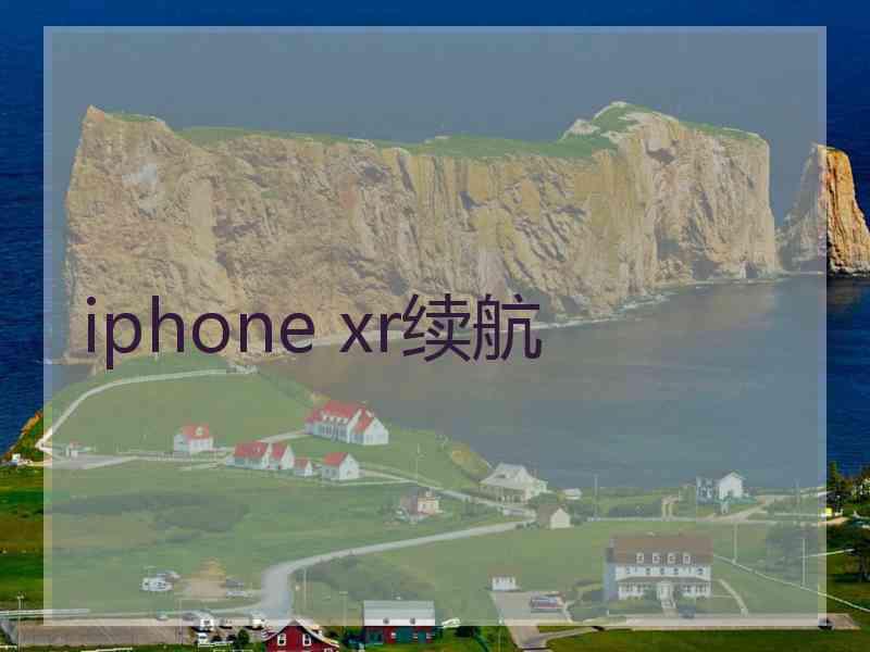 iphone xr续航