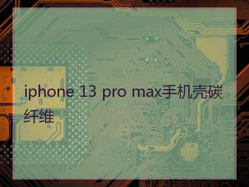 iphone 13 pro max手机壳碳纤维