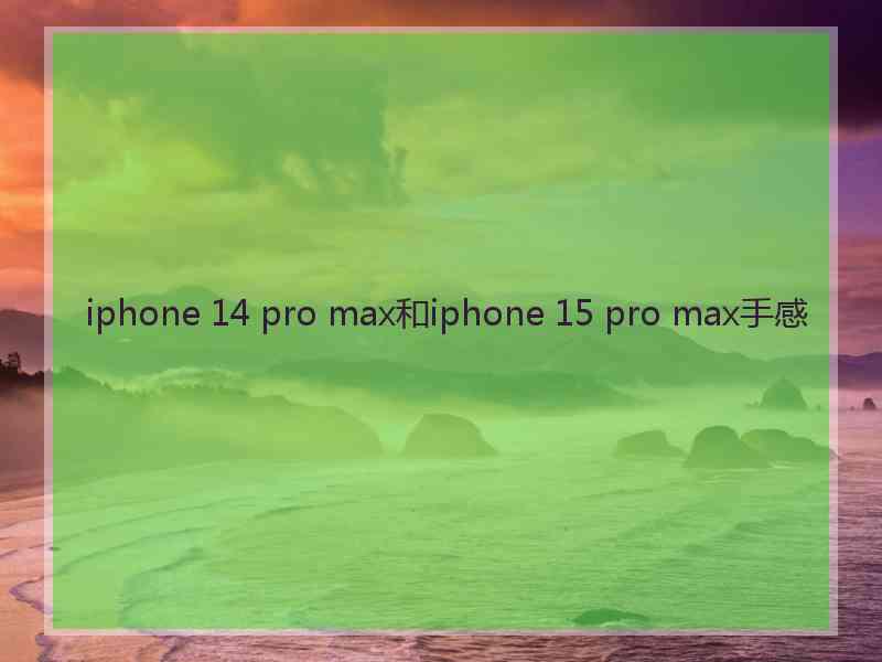 iphone 14 pro max和iphone 15 pro max手感