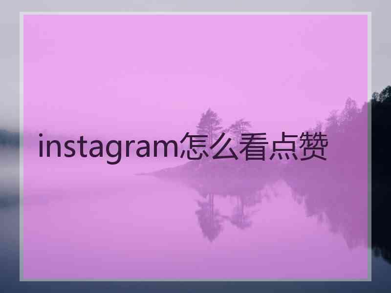 instagram怎么看点赞