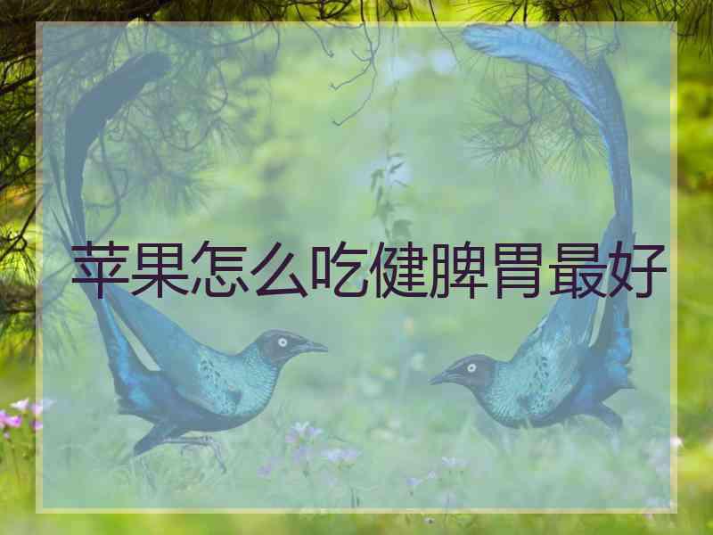 苹果怎么吃健脾胃最好