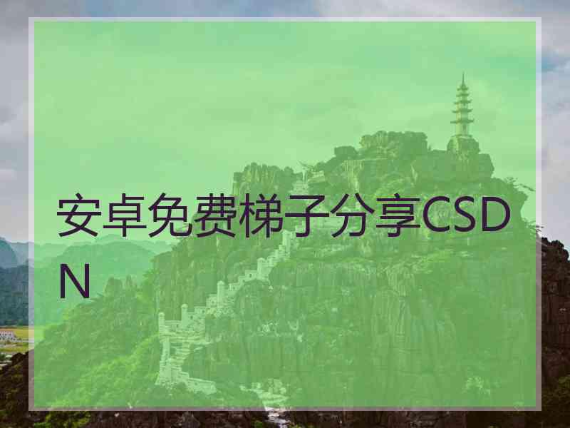 安卓免费梯子分享CSDN