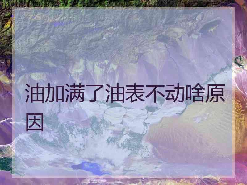 油加满了油表不动啥原因