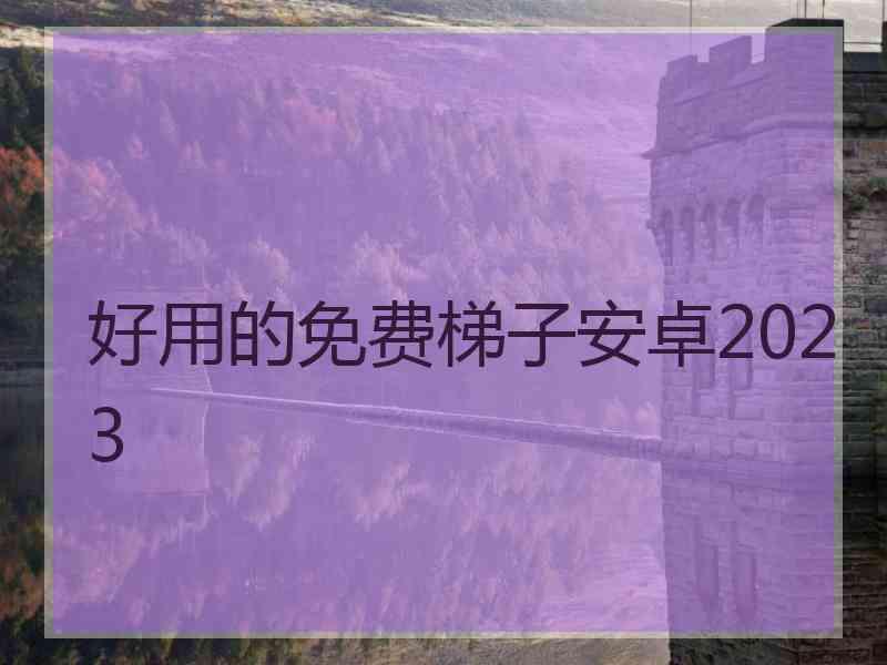 好用的免费梯子安卓2023