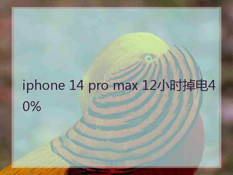 iphone 14 pro max 12小时掉电40%